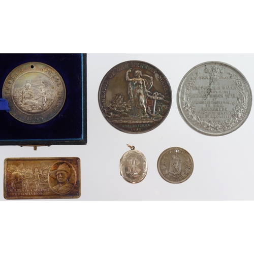 491 - British Commemorative Medals (6) 19thC/Victorian dated or subject matter, including silver, silver-g... 