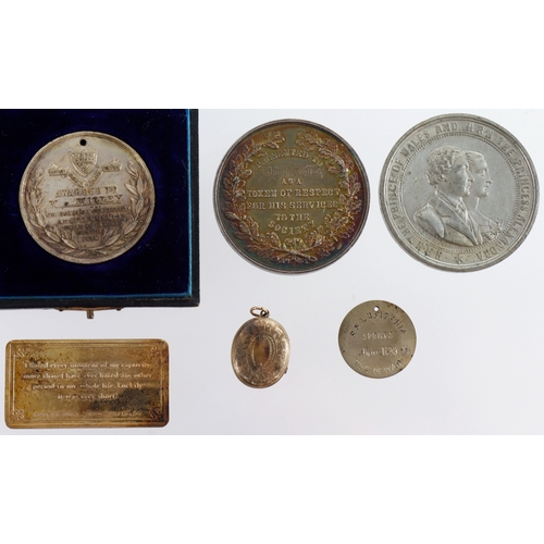 491 - British Commemorative Medals (6) 19thC/Victorian dated or subject matter, including silver, silver-g... 