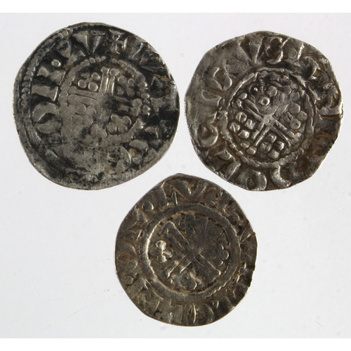 604 - Short Cross silver Pennies (3): Richard I 'the Lionheart' (in the name of Henry) class 4b, London, W... 