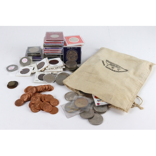 701 - GB base predecimal and crowns, large assortment in a stacker box.