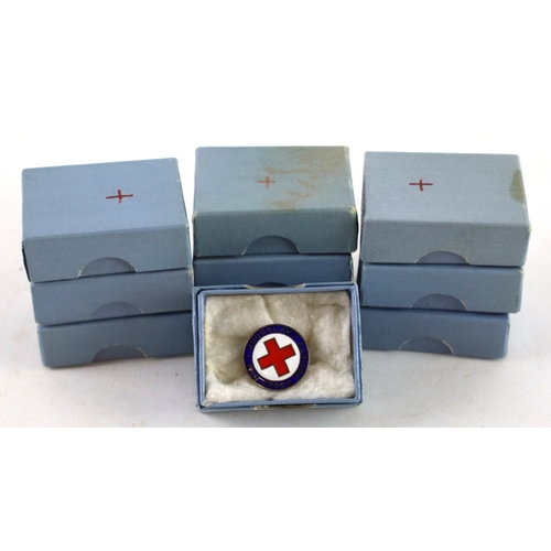 241 - Red Cross Society Yugoslavia enamelled pin badge x10 in original boxes?