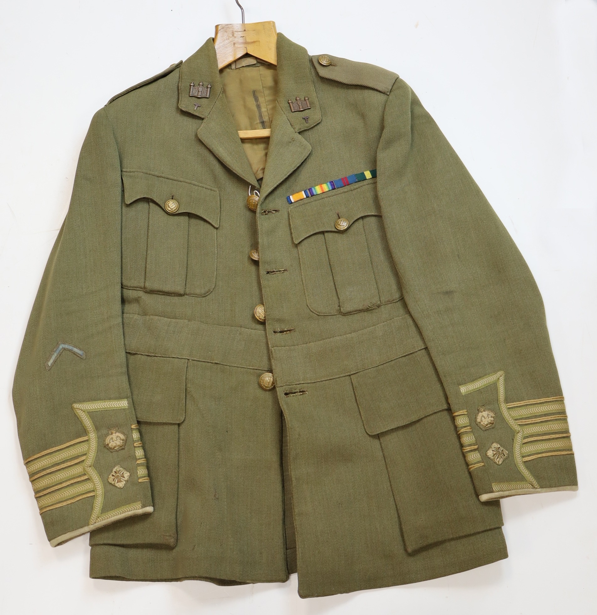 WW1 Cuff Rank Tunic named to Lieut-Colonel Louis Tebbutt of the ...