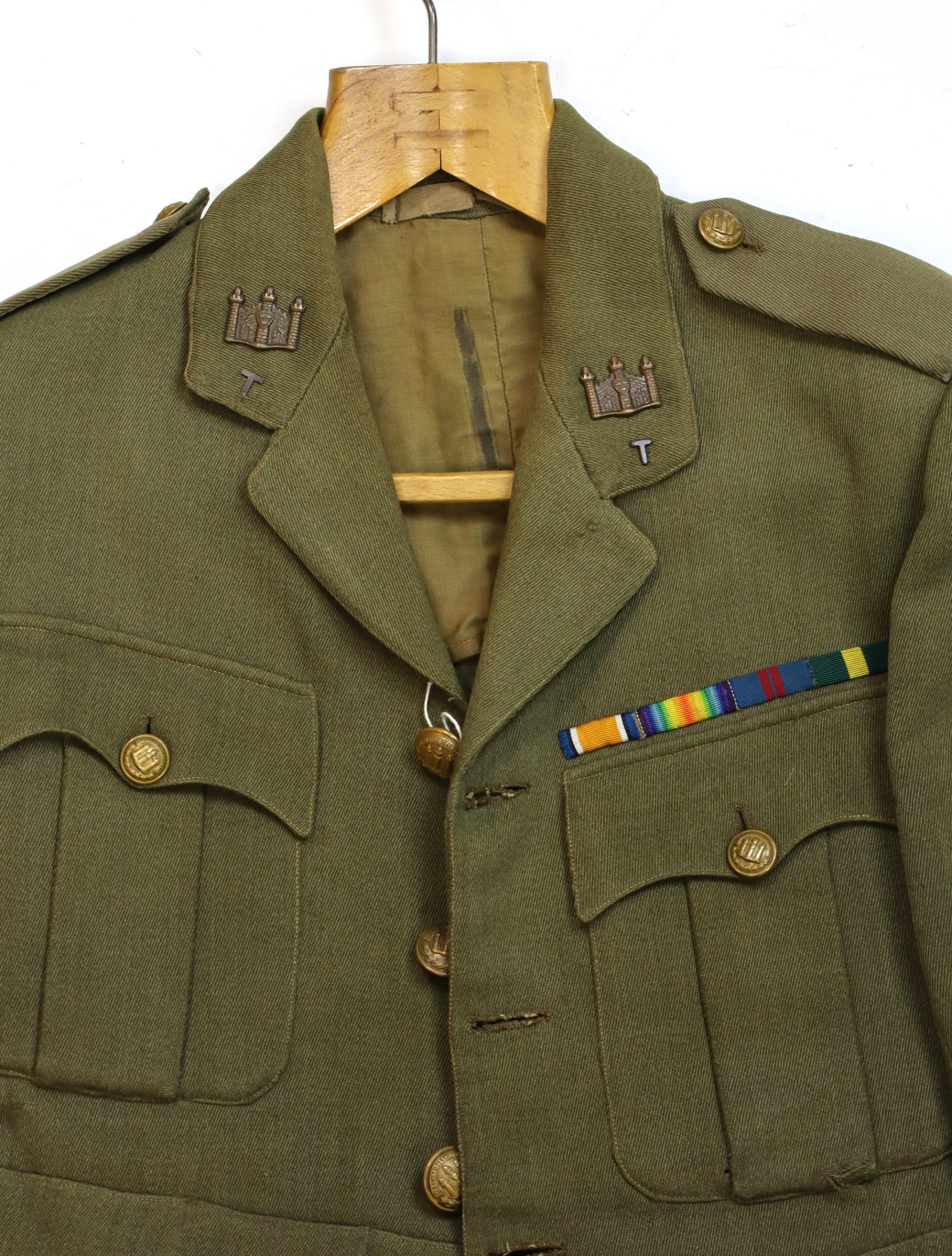 WW1 Cuff Rank Tunic named to Lieut-Colonel Louis Tebbutt of the ...