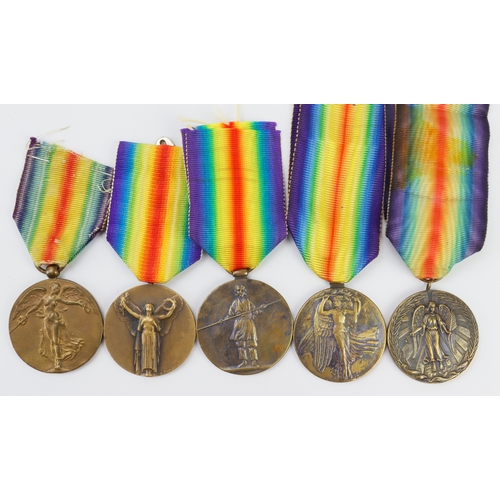 436 - Allied Victory medals, Japan, Czech, Brazil, France & Belgium, some might be unofficial, sold as see... 