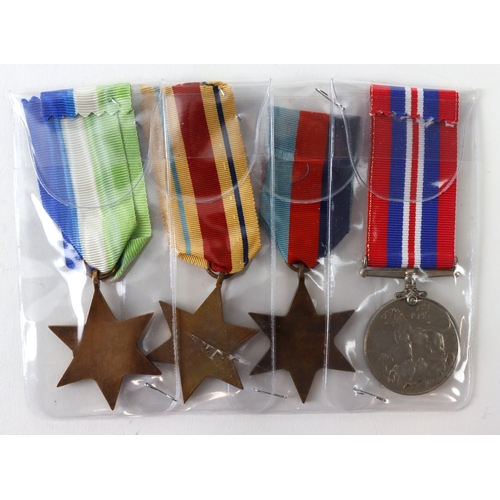 441 - Atlantic star, Africa star, 39-45 star and War medal.