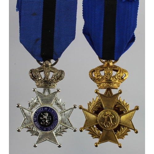 443 - Belgium Order of Leopold the 2nd in gold and silver.