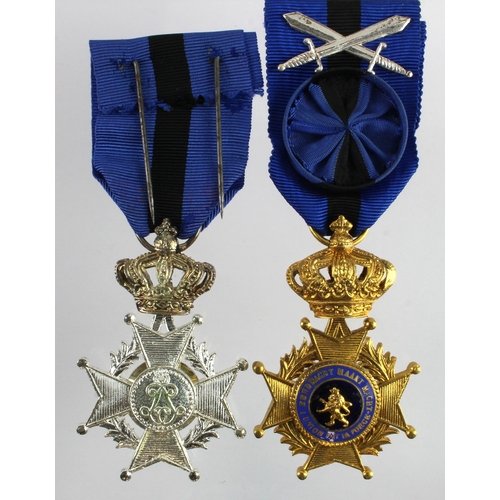 443 - Belgium Order of Leopold the 2nd in gold and silver.