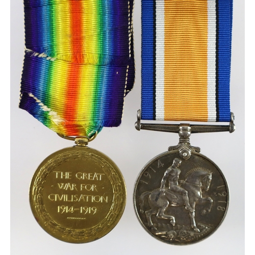 449 - BWM & Victory Medal (177491 Spr J R Simpson RE)