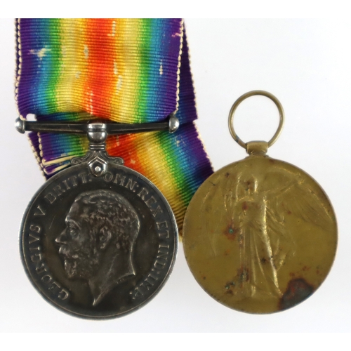 451 - BWM & Victory Medal (208677 H Lawrence AB RN) born Cromer, Norfolk.