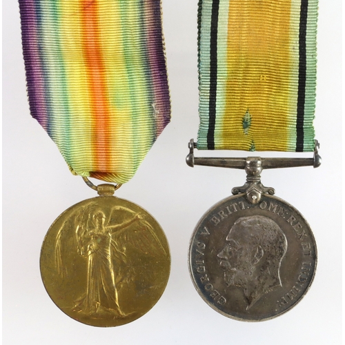 456 - BWM & Victory Medal (29733 Pte H A Sheldrick Bedford Regt)