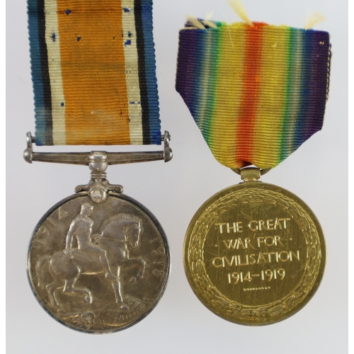 462 - BWM & Victory Medal (44855 Pte J Bullock L.N.Lan.R.)