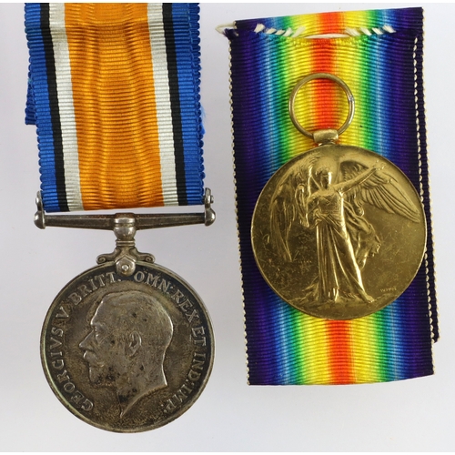 464 - BWM & Victory Medal (471991 Pte S E Jackson 12-London Regt)