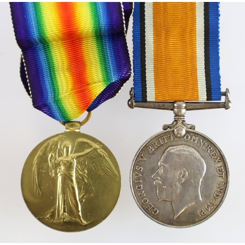 467 - BWM & Victory Medal (5575 Pte E K Woodward Worc R) served 2/8th Bn