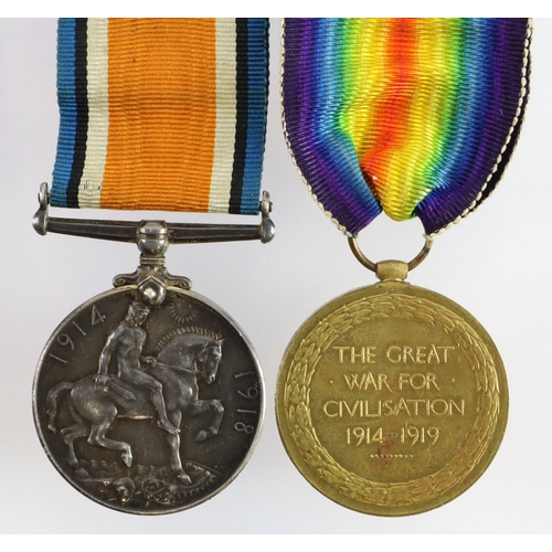 469 - BWM & Victory Medal (57560 Pte T Davies R.W.Fus) served 3rd Bn