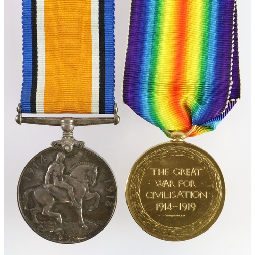 471 - BWM & Victory Medal (60533 Pte E M Adams MGC)