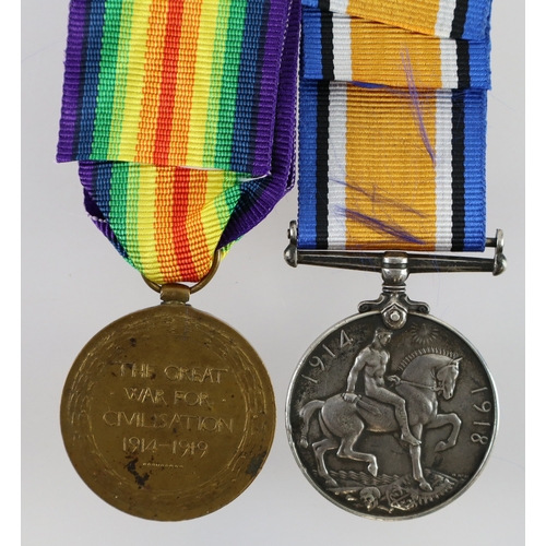 476 - BWM & Victory Medal (L-43538 Gnr A Sabbarton RA)