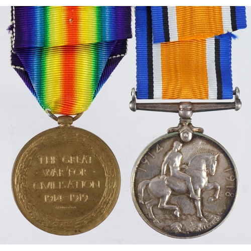 482 - BWM & Victory medals to G/43058 Pte B H Estela 4th bn Middlesex Reg. K in A 19-11-1916 commemorated ... 