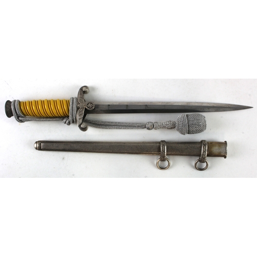 50 - German Wehrmacht Officers dagger F W Holler Solingen complete with scabbard.