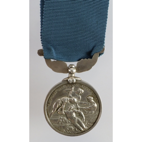 592 - Royal National Lifeboat Institution Medal (silver) QV named (Mr James Douglas Jun'r Voted 10th July ... 