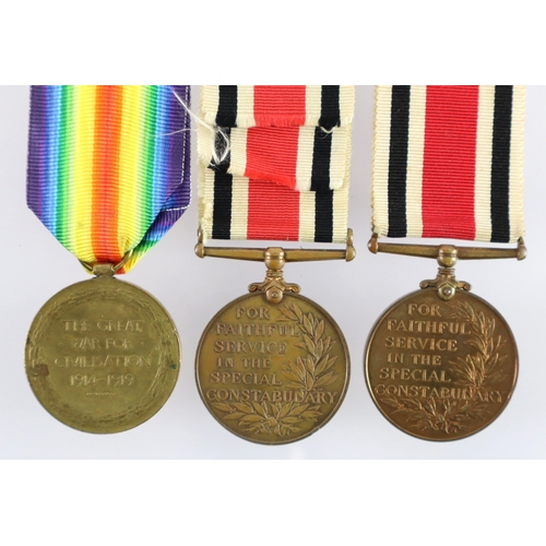 601 - Special Constabulary Medal GV (Cuthbert C. Stuckey) surname corrected, GV issue (William W. Lydford)... 