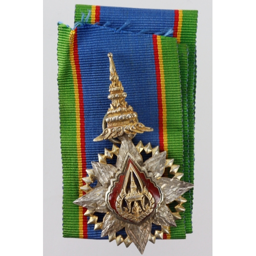 606 - Thailand Order of the Crown Officers breast badge.