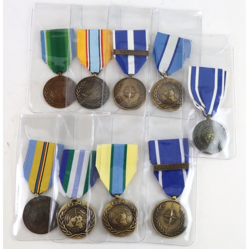 611 - United Nations medal collection of nine various campaigns.