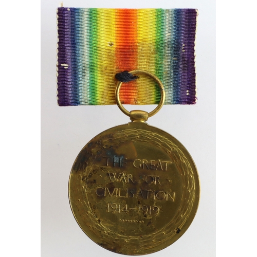 617 - Victory Medal (10/1690 Pte J R Wallace NZEF). Killed in Action 8th August 1915 with the Wellington R... 