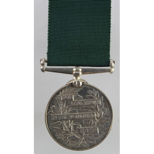 623 - Volunteer Force LS Medal GV (Pte M C Joakim, Cal. Pres. Bn, AFI) with some collectors research and a... 