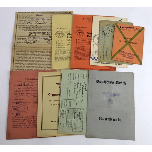 683 - German 3rd reich original documents ration cards, id booklets etc.