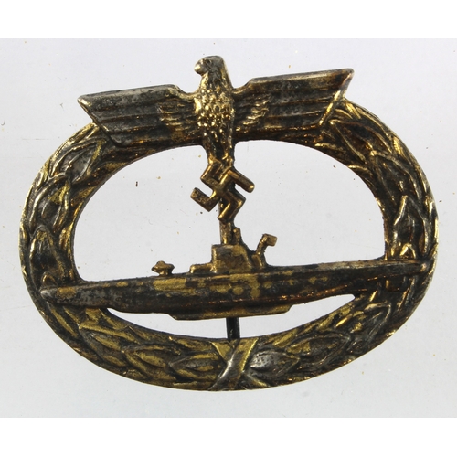 700 - German 3rd Reich U-Boat badge, no makers mark