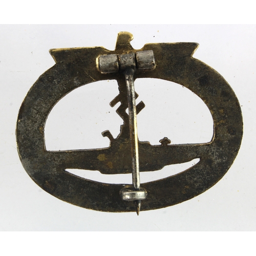 700 - German 3rd Reich U-Boat badge, no makers mark