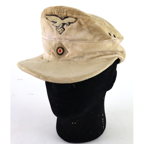 706 - German Afrika Korps Luftwaffe forage cap, service wear.