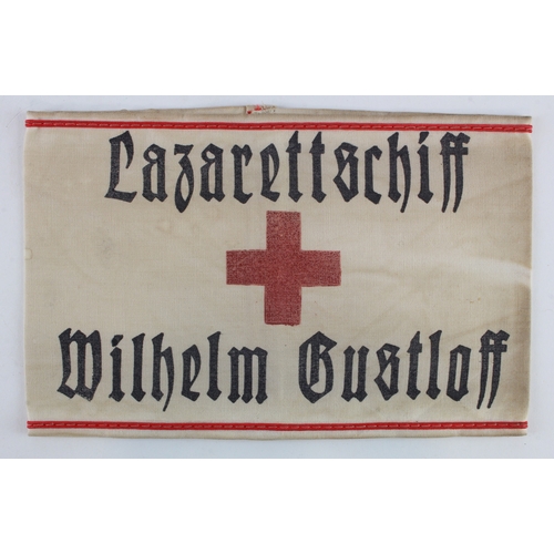 708 - German armband for the doomed Wilhelm Gustloff, lost in 1945 with thousands of passengers.