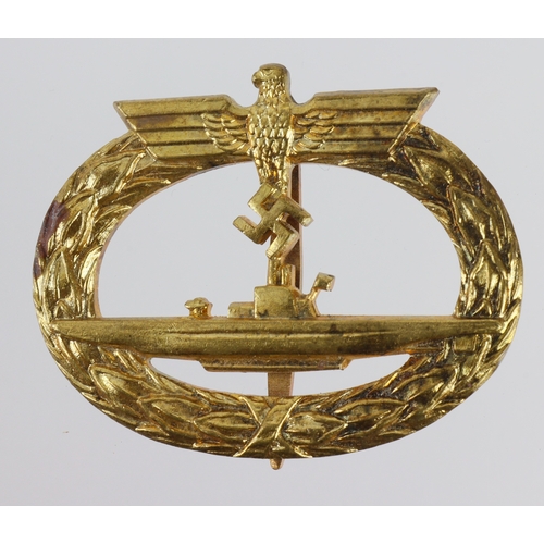 769 - German Kriegsmarine U-Boat badge, maker marked.