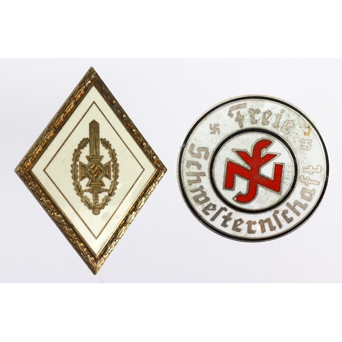 777 - German larger lapel badges, 2x types.