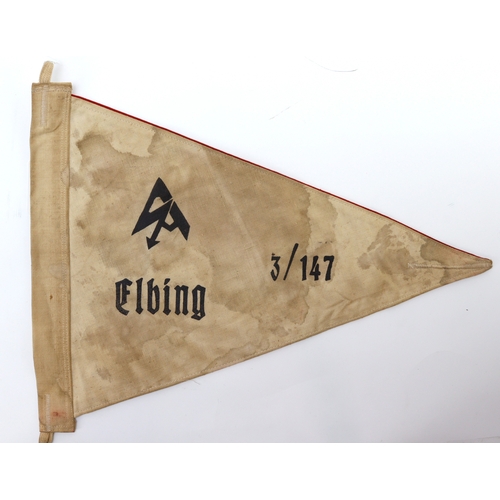 835 - German SA Brownshirts pennant 