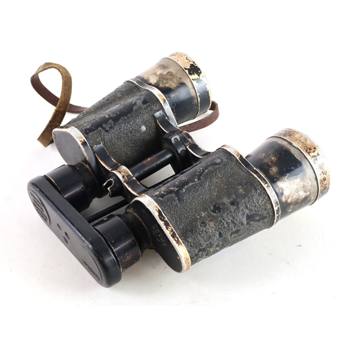 902 - German WW2 army 7x50 binoculars with the blc code complete with their eye covers.