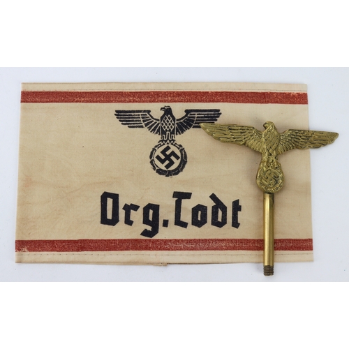 928 - German WW2 ORG TODT arm band.