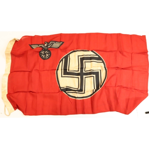 948 - Germany NSDAP Party flag, 5 feet long, no moth, service wear.