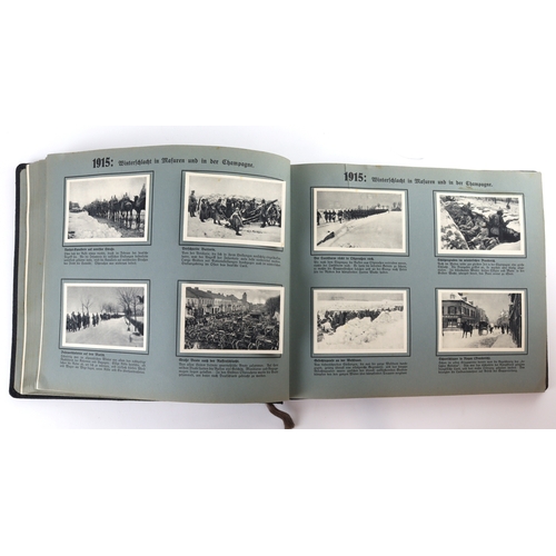 949 - Imperial German an impressive photograph album, 200 annotated photographs, 1914 onwards of East & We... 