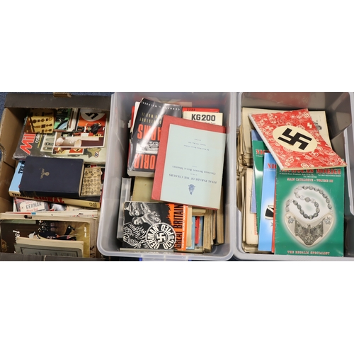 962 - Large collection of reference books, majority 3rd Reich related, including German version of Mein Ka... 