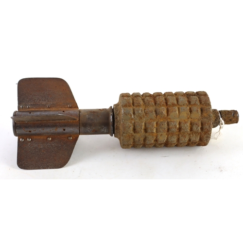 971 - WW1 German Granatwerfer trench mortar projectile, deactivated.