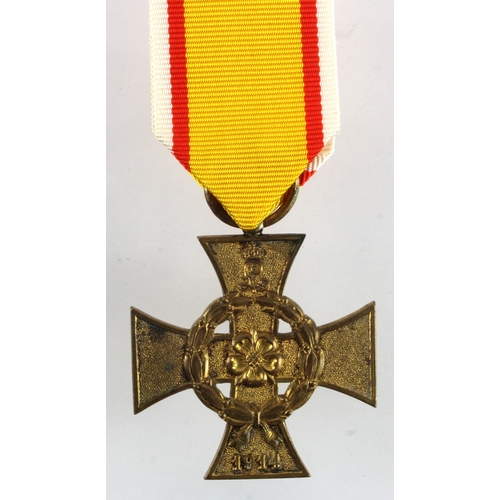 976 - WW1 Lippe - Metmold war service cross.