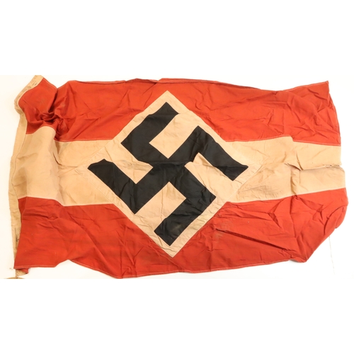 737 - German Hitler Youth large flag, 5 feet long, issue stamped.