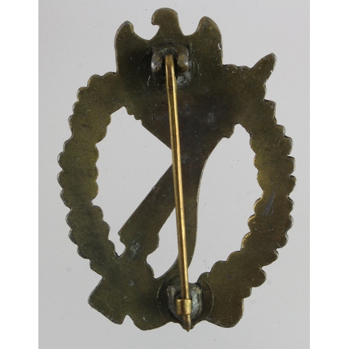 751 - German Infantry Assault War badge in bronze with paper packet.