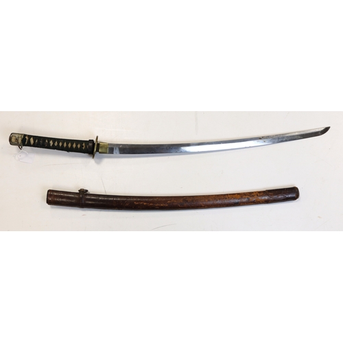 58 - Japanese NCO Sword with scabbard, blade approx 26.5