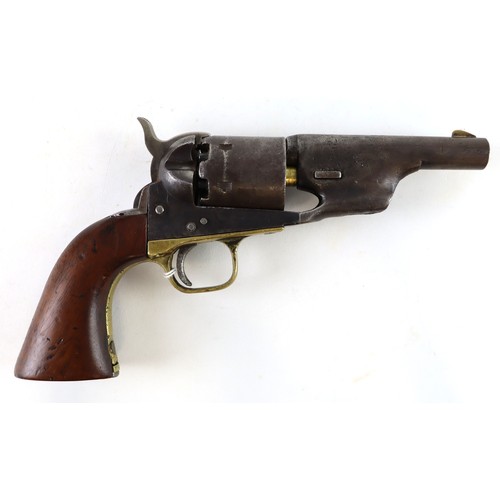 72 - Revolver: An interesting US Colt model 1860 army revolver converted to a CSA 