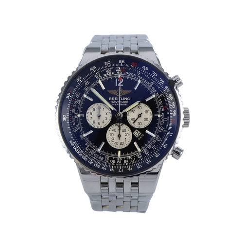 494 - Breitling Navitimer Heritage stainless steel gents automatic chronograph wristwatch, ref. A35350, pu... 