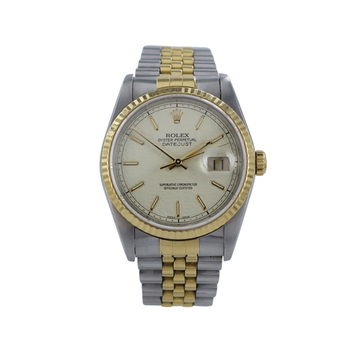 548 - Rolex Oyster Perpetual Datejust gents bi-metal wristwatch, ref. 16233, serial. R952xxx, circa 1987/8... 