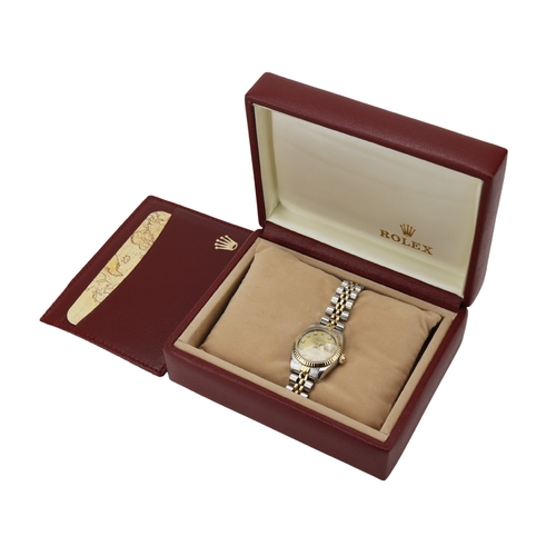 549 - Rolex Oyster Perpetual Datejust ladies bi-metal wristwatch, ref. 69173, serial. L758xxx, circa 1988-... 